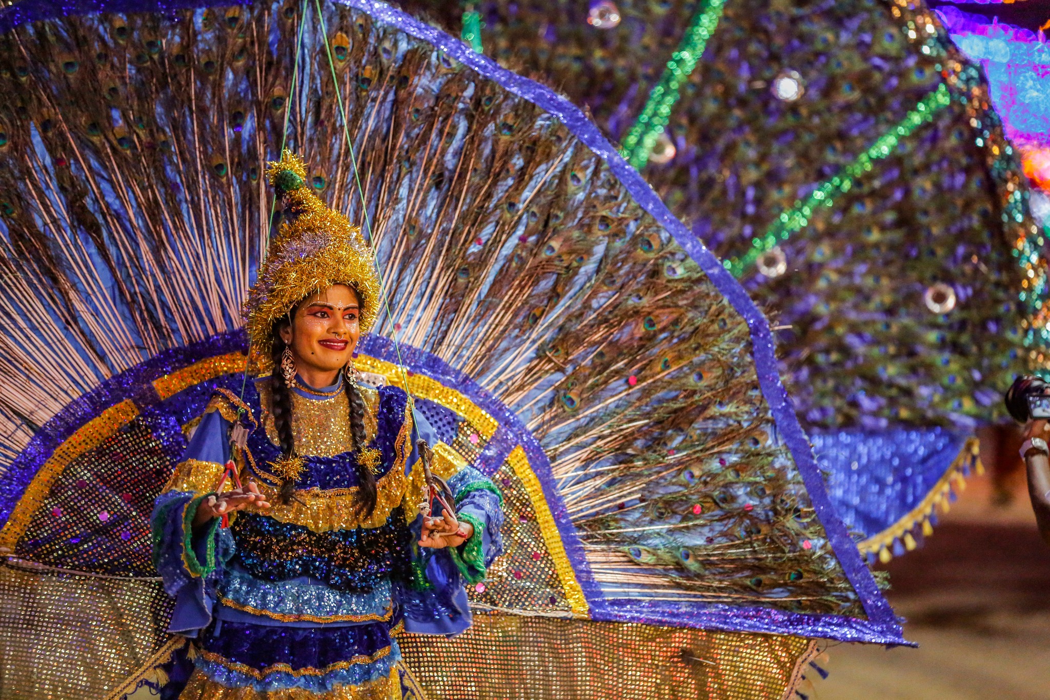 Aerial view of Kataragama sacred city and temple complex, Sri Lanka